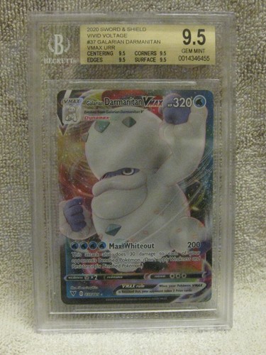 Pokemon Vivid Voltage Galarian Darmanitan Vmax 37/185 Ultra Rare Holo BGS 9.5