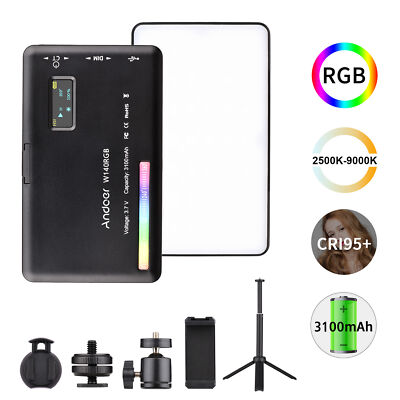 Andoer RGB LED Video Light kit For Vlog Photography Camcorder Fill Lighting L7E6