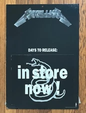 Metallica - Black Album RARE promo "Days To Release" in store now! display '91