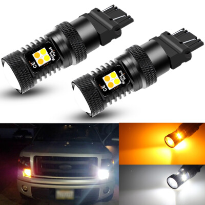 2X Switchback LED Turn Signal DRL Light Bulbs For 2009-2016 Ford F150 F250 F350