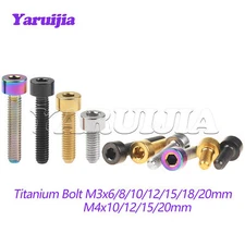 M3 M4 Titanium Bolt Socket Cap Hex Screw 5/6/8/10/12/15/18/20mm Model Fittings