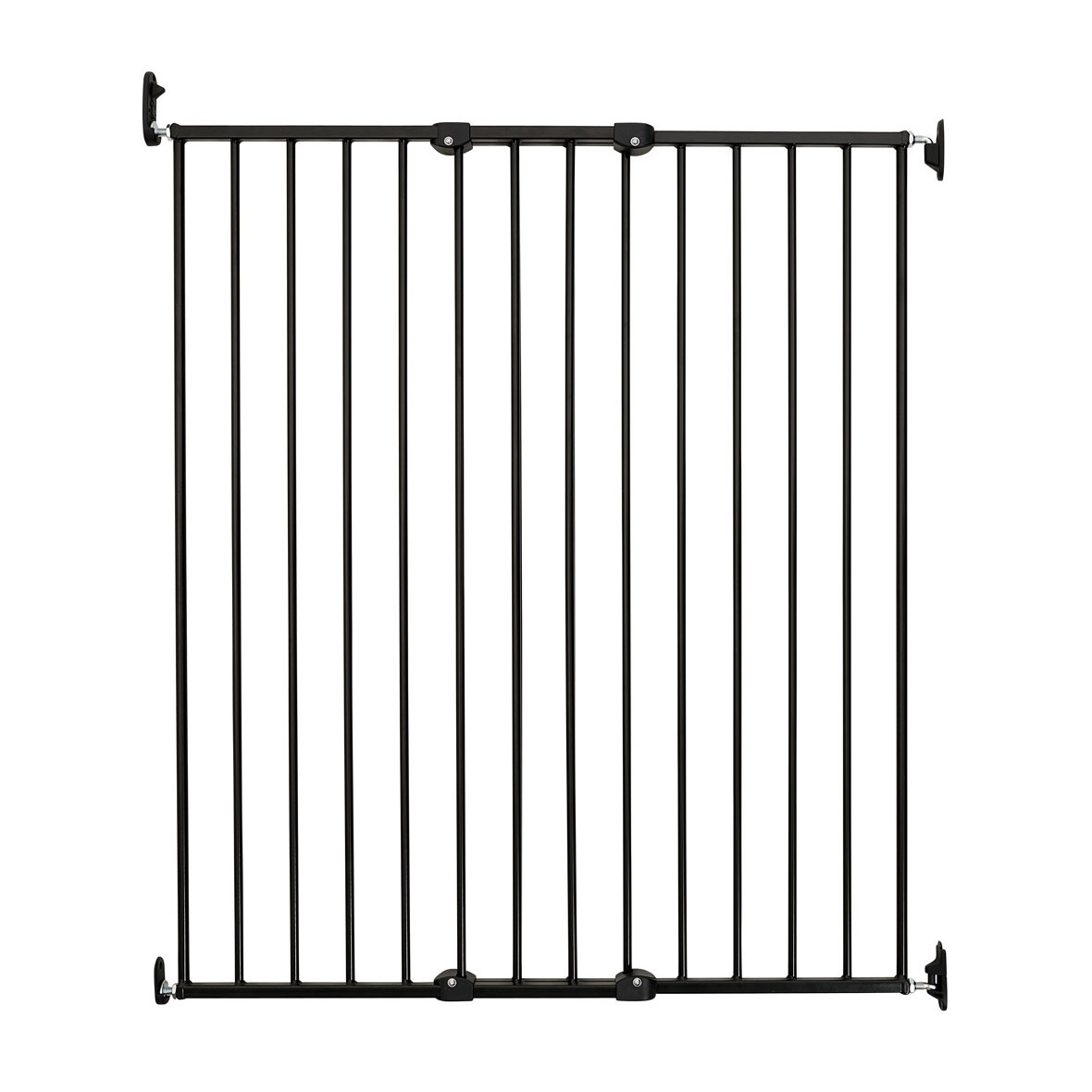 BabyDan Pet Design Tall 42 Inch Wall Mounted Pet Safety Gate, Black
