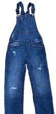 GAP Kids Youth Girls Ripped Denim Jumpsuit Pants Jumper Denim Blue Size 9 Years