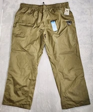 Arctix Pants Mens 4XL Green Nylon Storm Rain Gear Wind Proof Packable Hike NWT