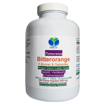 Bitterorange F-Burner & Gallebitter 360 Pulver Kapseln Natur Pur. 26469-360
