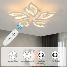 Modern Chandelier LED Lamp White Frame Ceiling Light Living Room Pendant Lights