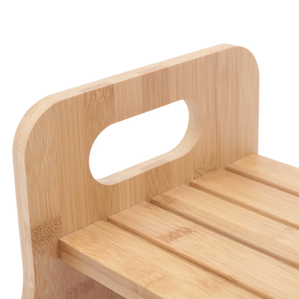 High Beds Bed Steps For Adults Two Step Stool Stair Ladder Wood Kitchen Home - Image 3 of 4