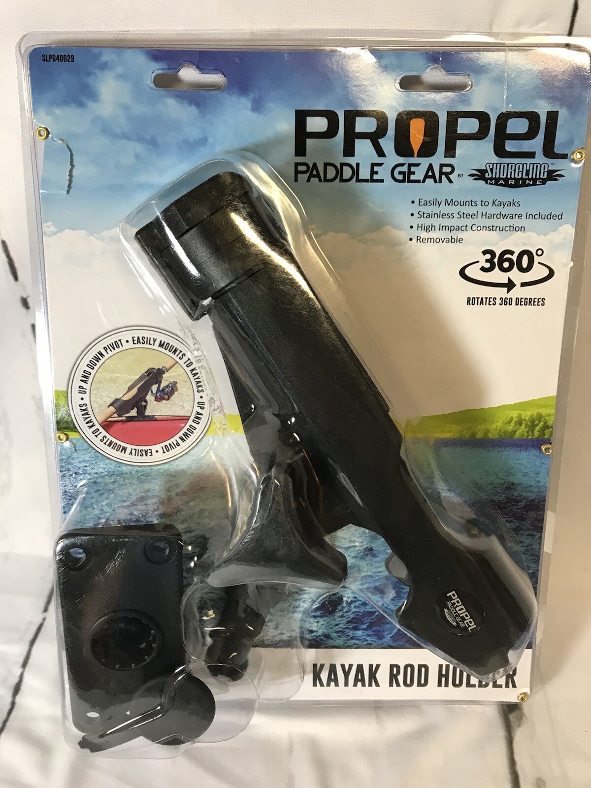 Shoreline Marine Propel Paddle Gear Kayak Rod Holder and Hardware 360
