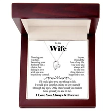 To My Beautiful Wife, Forever Love Necklace, Wife Birthday Gift, Wife Gift