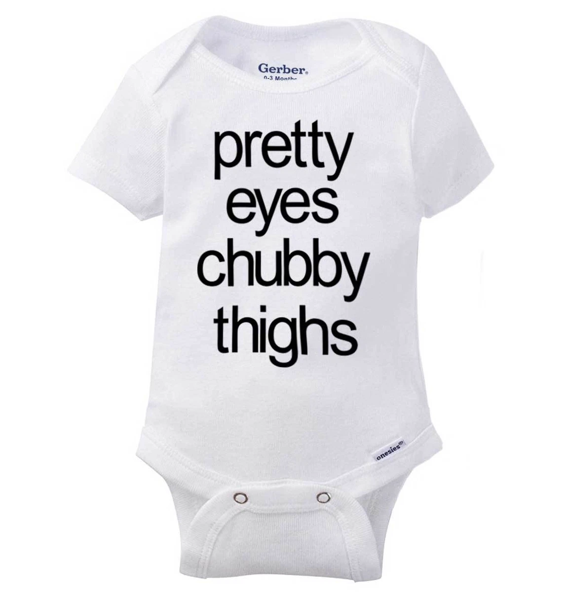 Pretty eyes chubby top thighs baby onesie
