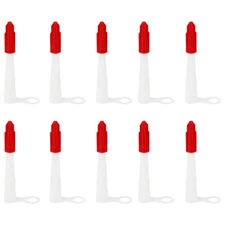 10PCS Silicone Tube Nozzle with Re-sealable Spare Nozzles Screw Covers New
