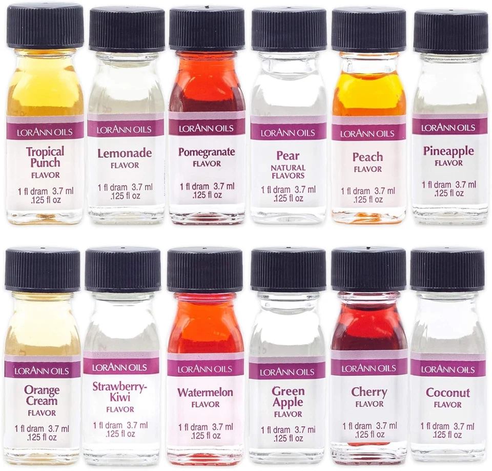 Flavor Extracts Pack of 12 Fruit Flavors in 1.5 fl oz Bottles for Baking - Image 2 of 4