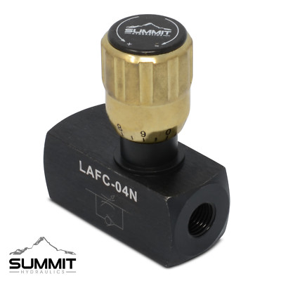Hydraulic In-Line Adjustable Variable Control Valve w/ Free Rev Flow, 1/4  NPT
