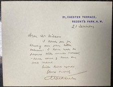 Alfred Sutro OBE autograph note c1900 english playwright