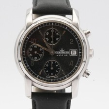 LUCIEN ROCHAT AUTOMATICO CRONO OROLOGIO UOMO 39MM ACCIAIO CON CINTURINO PELLE