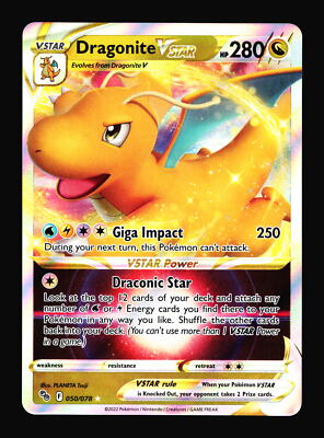 Dragonite VSTAR Pokemon GO #050/078 Holo Ultra Rare Pokemon