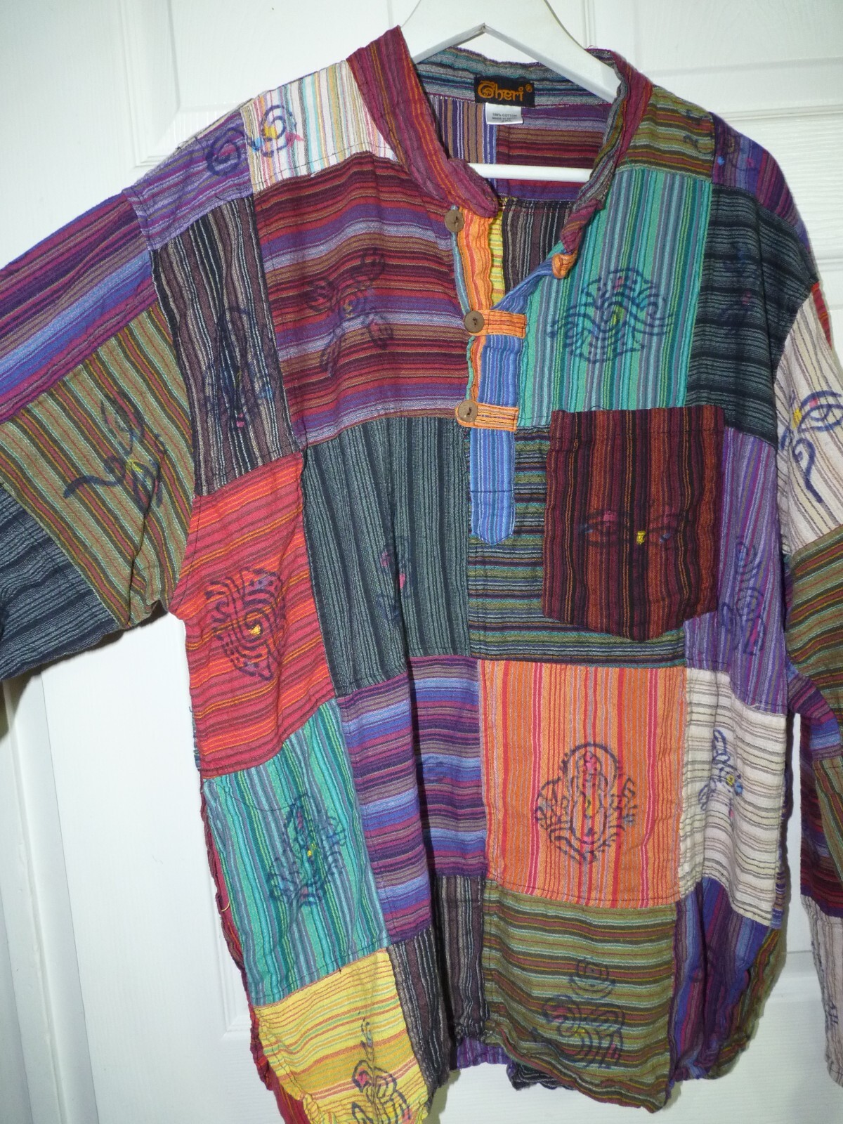 Cheri Multicoloured Patchwork Shirt Size 3XL  Nep… - image 2