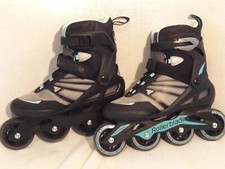 Rollerblade Zetrablade Inline Skate Women's Size 8 - Black/Light Blue Teal