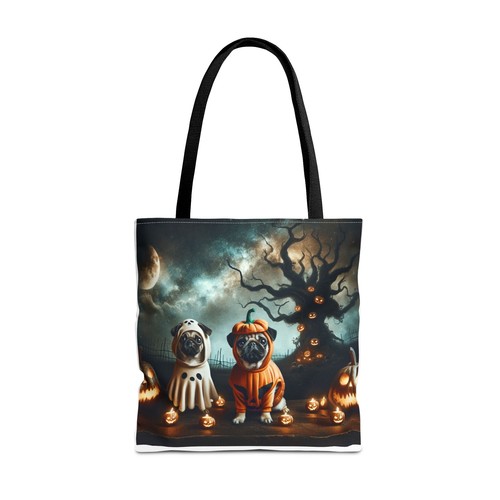 Halloween Tote Bag (AOP) - Pugs and Halloween - Picture 6 of 61