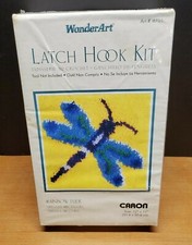 NIB - Rainbow Flier Latch Hook Kit 4701, Caron, MADE IN USA, 12"x12"