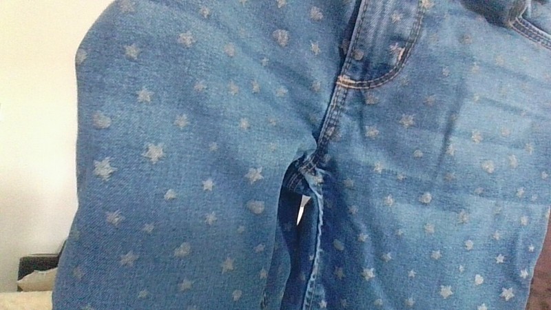 STARS & HEARTS JEANS! Blue Okie Dokie Girls size 5 Multi-Pocket Inter Adjusters