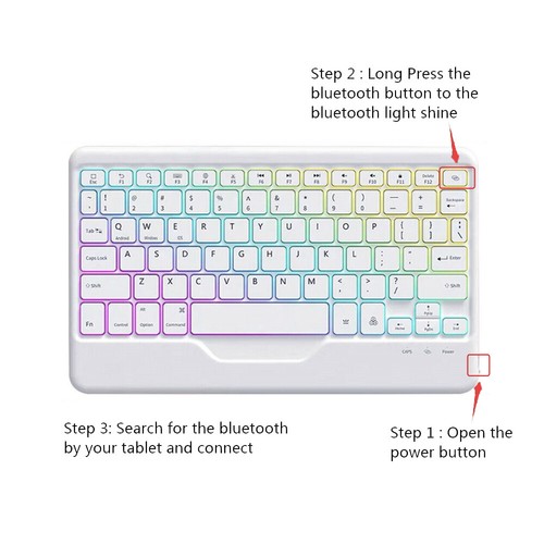Backlit Keyboard Case Mouse For iPad 5/6/7/8/9/10/11th Gen Air 6 5 4 3 Pro 11" - Picture 20 of 39