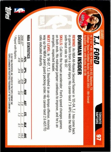 2007-08 Bowman Basketball Pick / Choose Your Cards - Picture 127 of 143