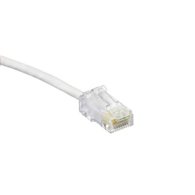 Leviton 6H460-10W Cat 6 Small Diameter High-Flex UTP Patch Cord 10 ft White