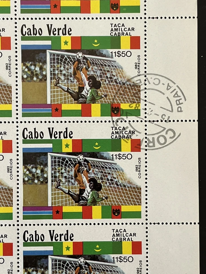 CAPE VERDE - 1982, Amilcar Cabral - Soccer Cup - 2 Sheets - 50 STAMPS - USED - Image 4 of 4