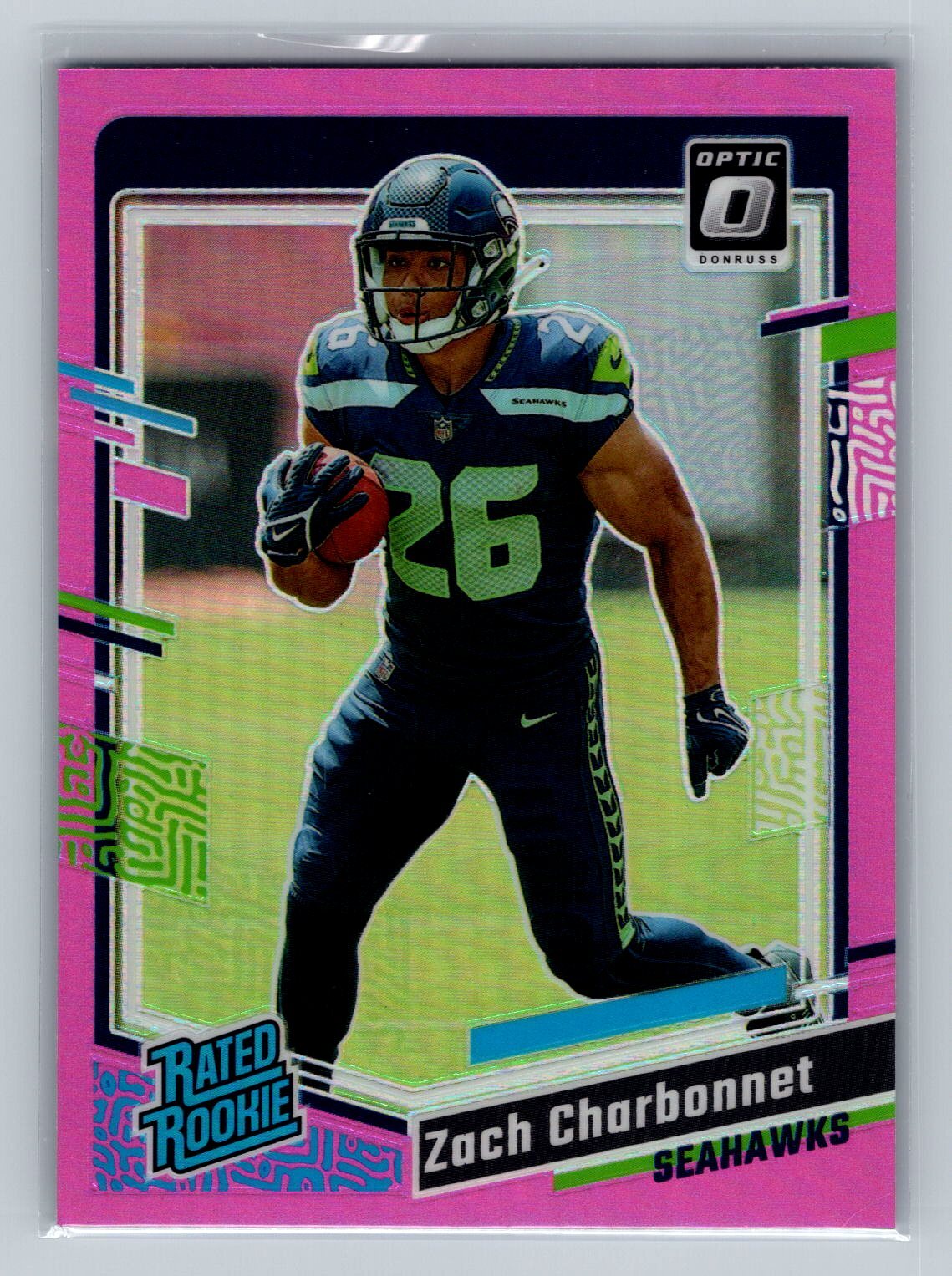 2023 Donruss Optic Zach Charbonnet Pink #294 Seahawks
