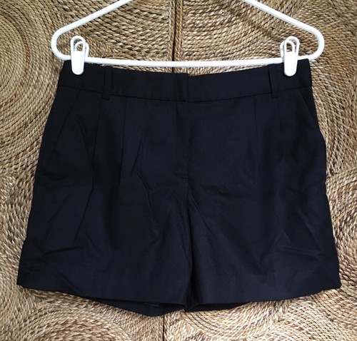 J.Crew Dress Shorts Black Wool Blend 