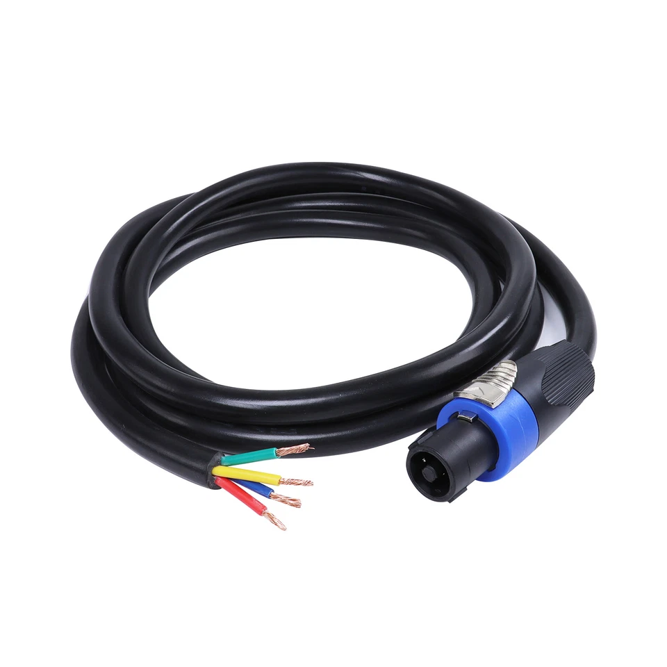 1pc Speakon to Bare Cable 6 Feet 4 Conductor PA DJ Chuchero Tweeter SpeakON Wire - Image 2 of 4