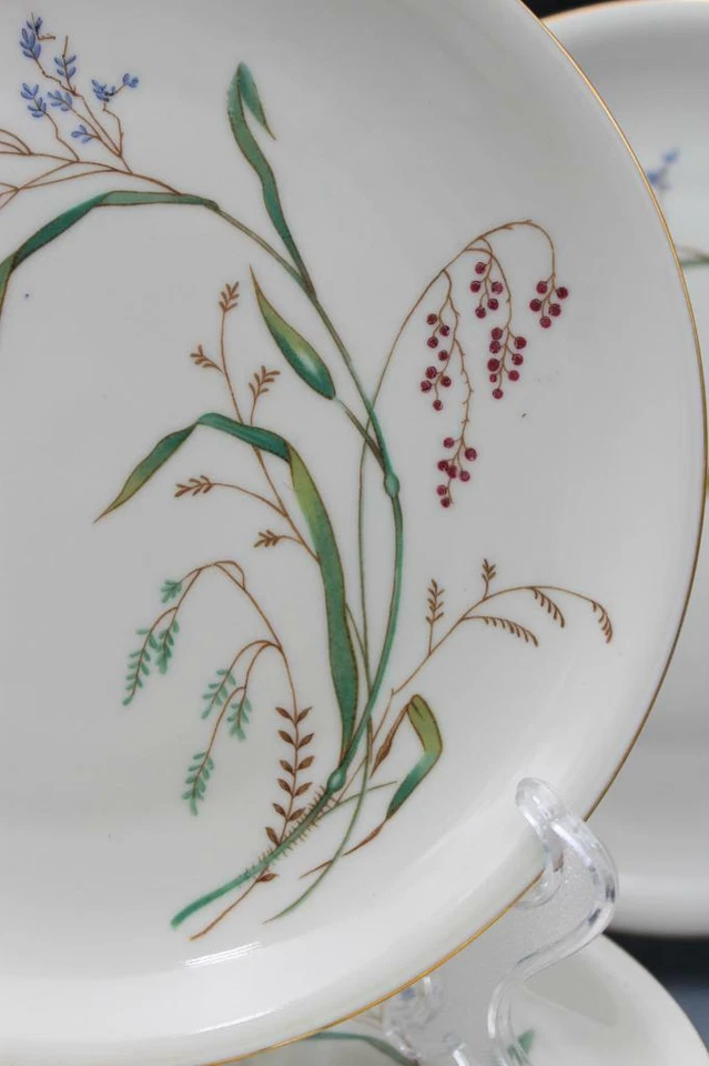 Juego de seis platos de almuerzo de porcelana alemana Eschenbach vintage W337 delicadas flores Foto 4 de 4