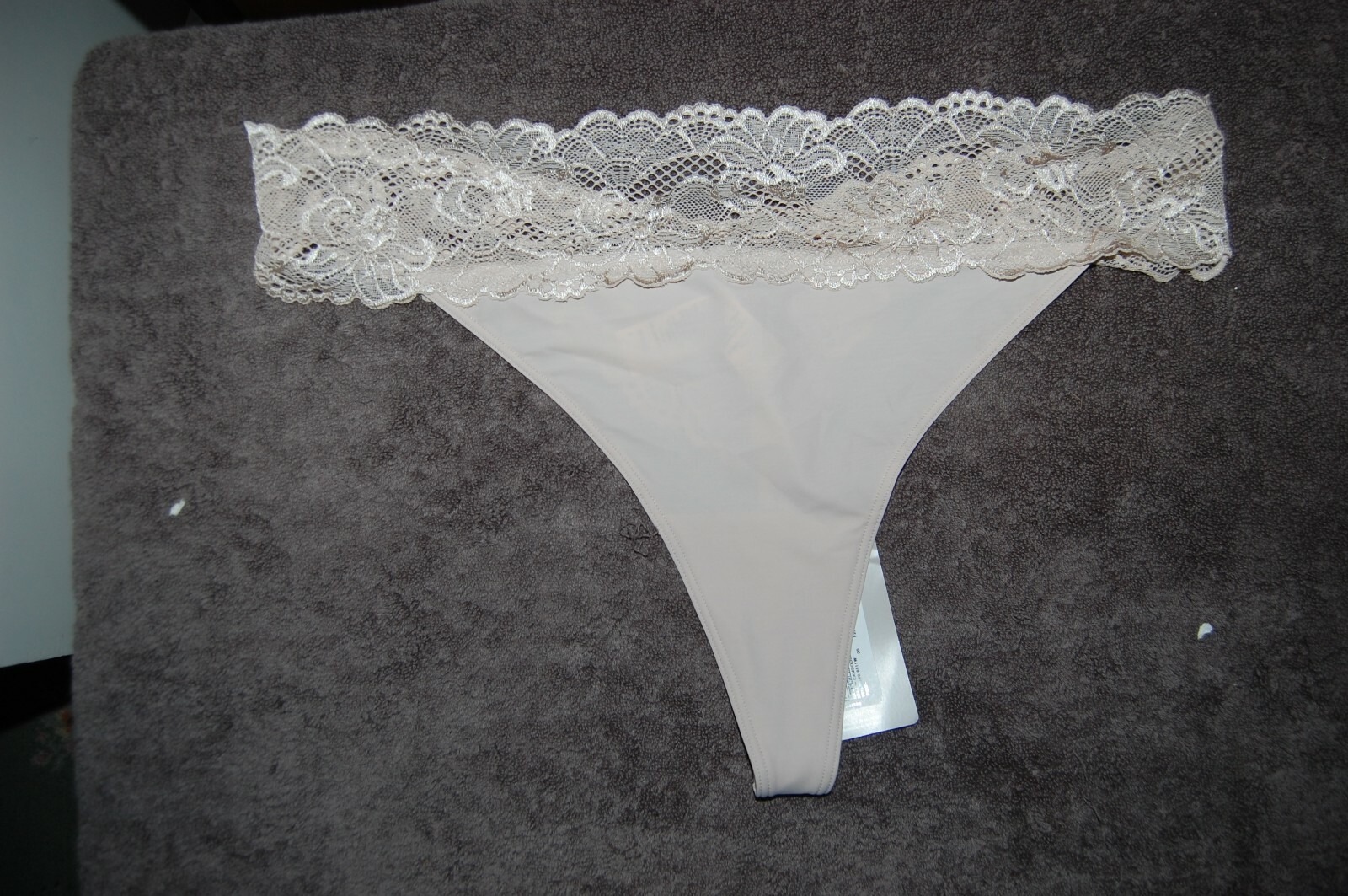 Fawn Lace Bandeau Thong With Stretch Size UK 22 Marks and Spencer  BNWT