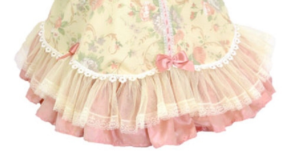 Doll Clothes 18" Colonial Dress Peach Floral Bonnet Fit 18 Inch Girl Dolls