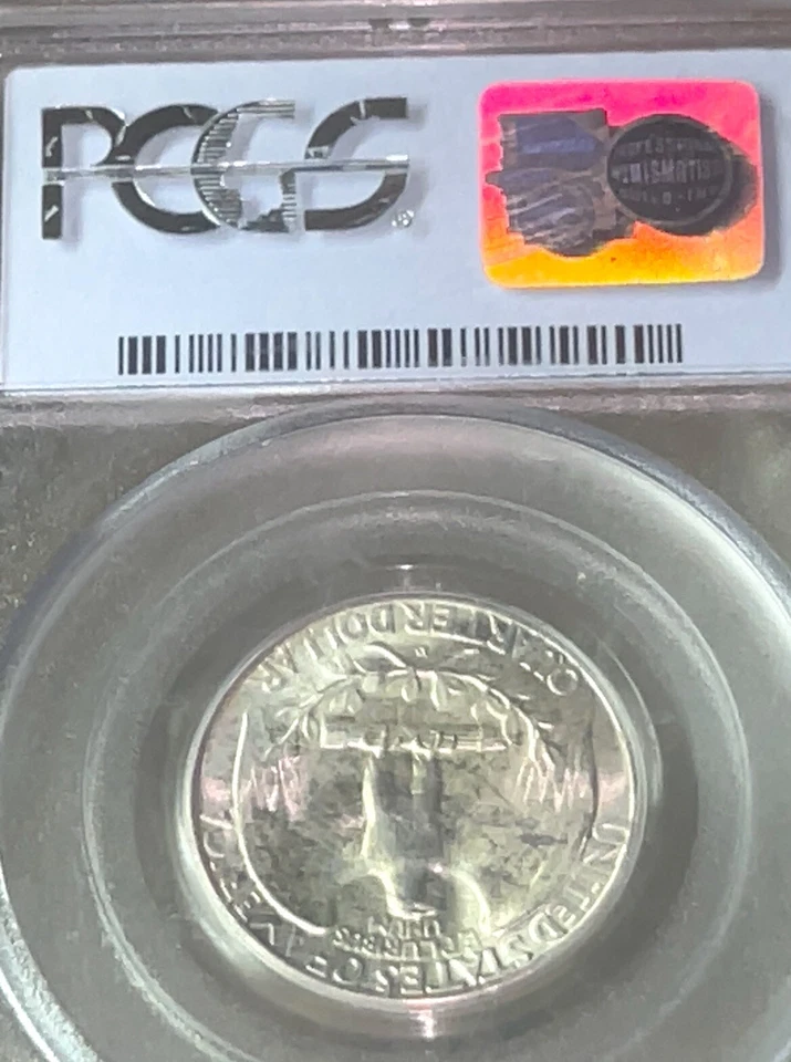 1947-D US Mint Washington Silver 25¢ Brilliant Unc PCGS MS65 Details Extra Sharp - Image 4 of 4
