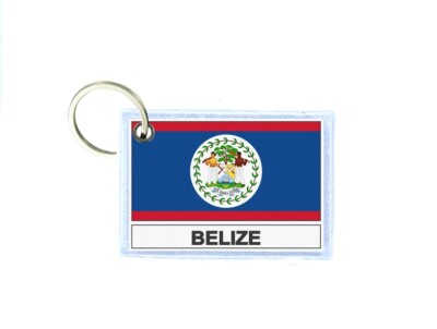 Schlüsselanhänger Schlüssel doppelseitig bedruckt Flagge BH Belize