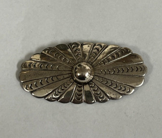 Vintage Handmade Southwestern Sterling Silver Sunburst Brooch Pin