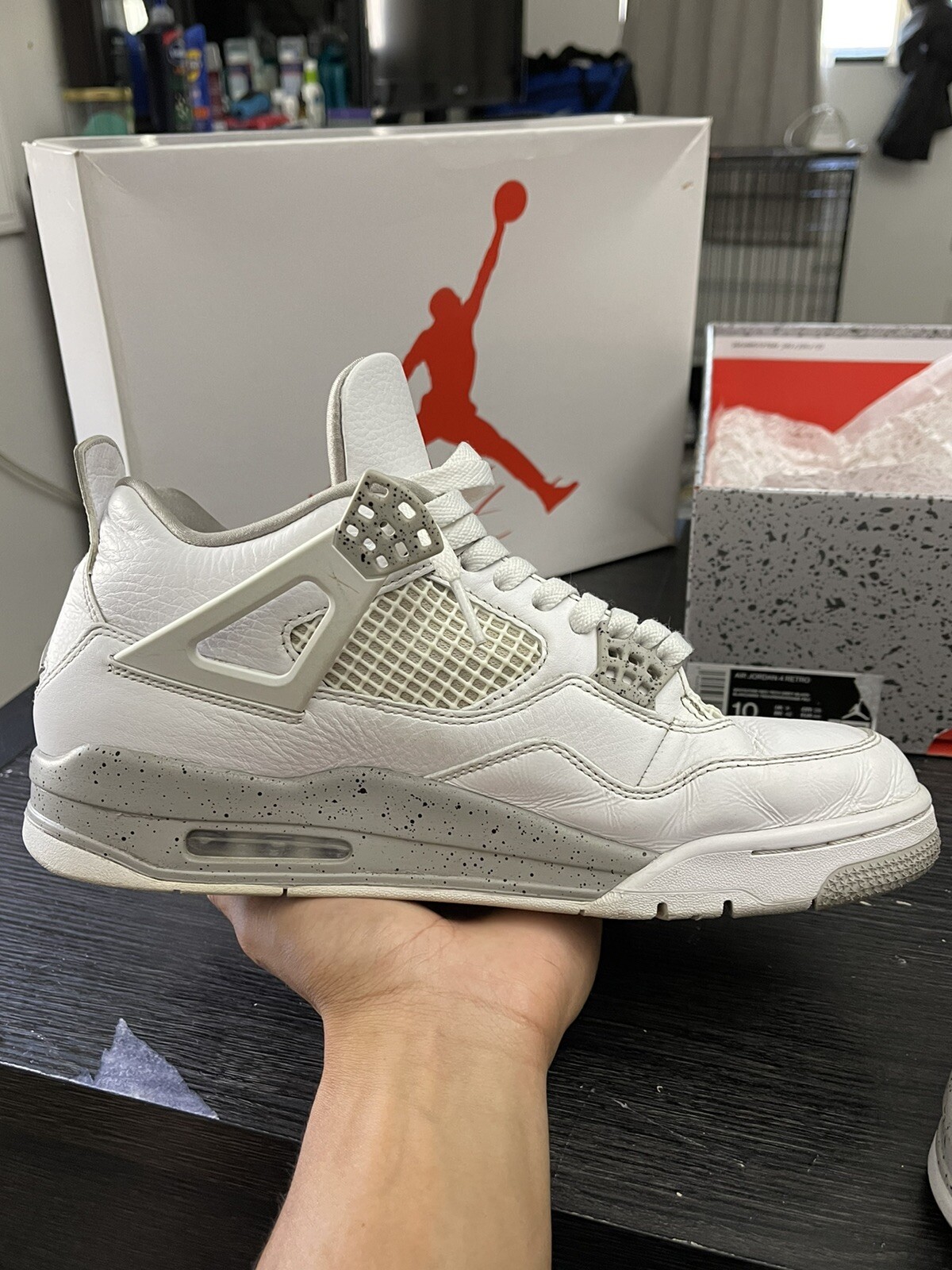 Size 10 - Jordan 4 Retro Oreo 2021 for 