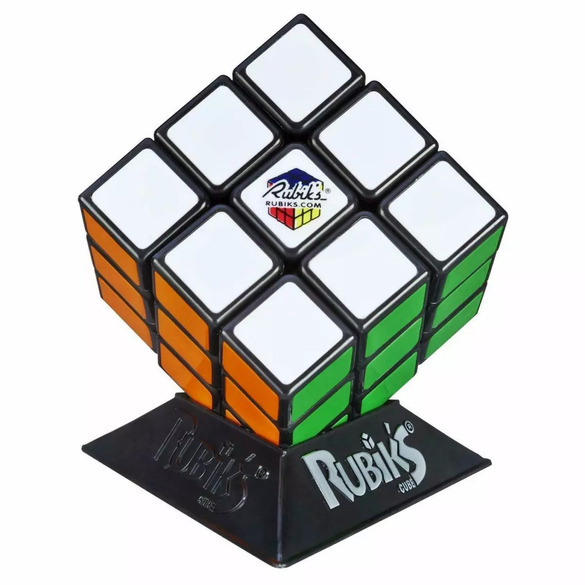 Rubik 3x3 Puzzle Cube Game With Stand Rubik's Hasbro Toy Original - Brand  New 885320832414