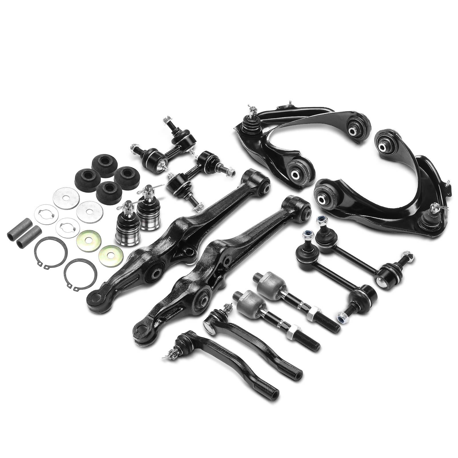 16x Front Upper & Lower Control Arm Ball Joint Sway Bar Tie Rod for Acura Honda