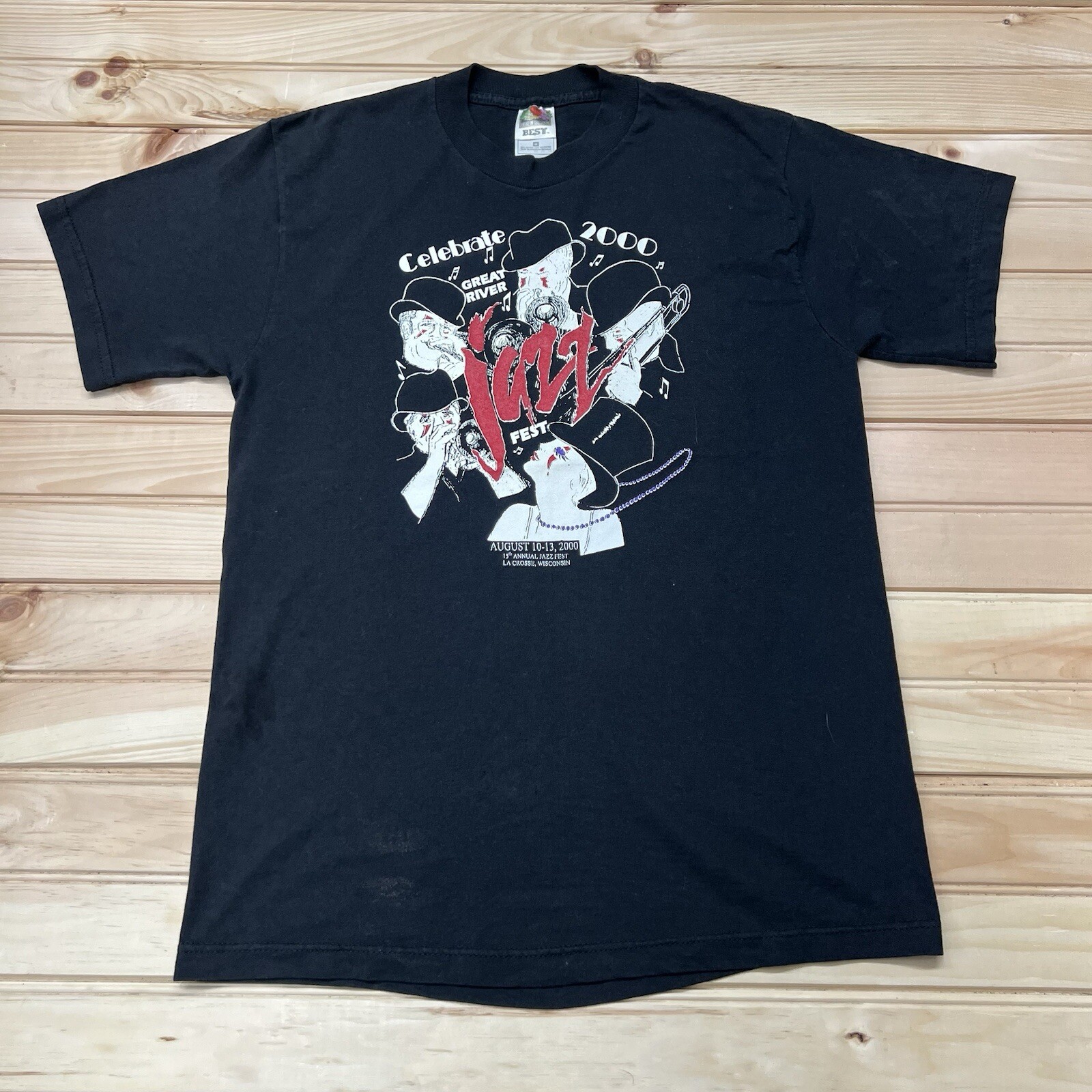 Vintage Great River Jazz Fest La Crosse Wisconsin Art Dance Music Shirt Medium