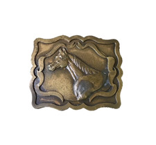 Vintage 1978 Indiana Metal Craft Horse Belt Buckle F88  Winner  s Circle  