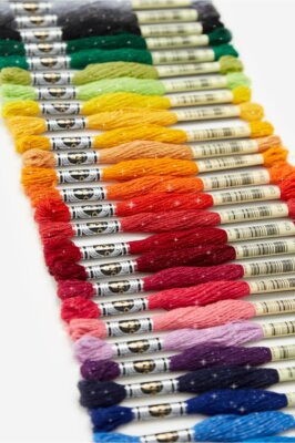 DMC Shimmering Mouline Etoile Thread Floss + Tin - All 35 Sparkling Colors