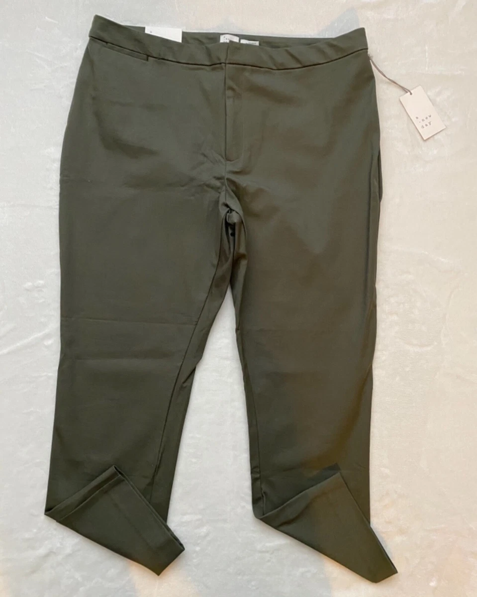 NWT Woman's A New Day Olive Green High Rise Skinny Ankle Pants (Size 18) E.