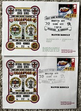 Bradford City v Stoke City 1st September 1985 Dawn First Day Cover Set Of 2