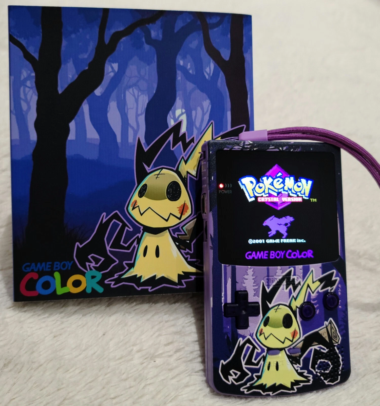 Nintendo Game Boy Color Mimikyu Pokemon USB-C OLED Backlit IPS Screen Retro GBC
