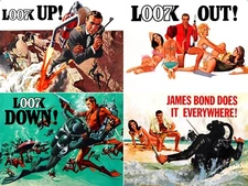 THUNDERBALL (1965) British Quad 30"x40" GREAT rare James Bond movie poster!!