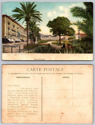 Nice Avenue Nice France Palm Trees Gardens Postcard