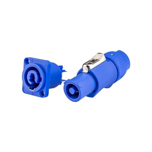 2 Sets Powercon Stecker Eingang und Ausgang, geeignet 2 Set blau + 2 Set weiß - Bild 3 von 6
